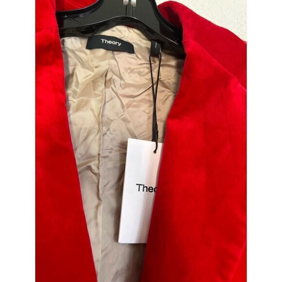 Theory Red Velvet one button Blazer XS - Picture 6 of 10
